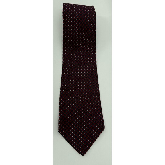 Lauren Ralph Lauren Tie Men Red Blue Silk Classic 4" Wide Designer Necktie USA - Picture 7 of 8